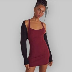FREE PEOPLE Intimately Just Peachy solid mini dress size S